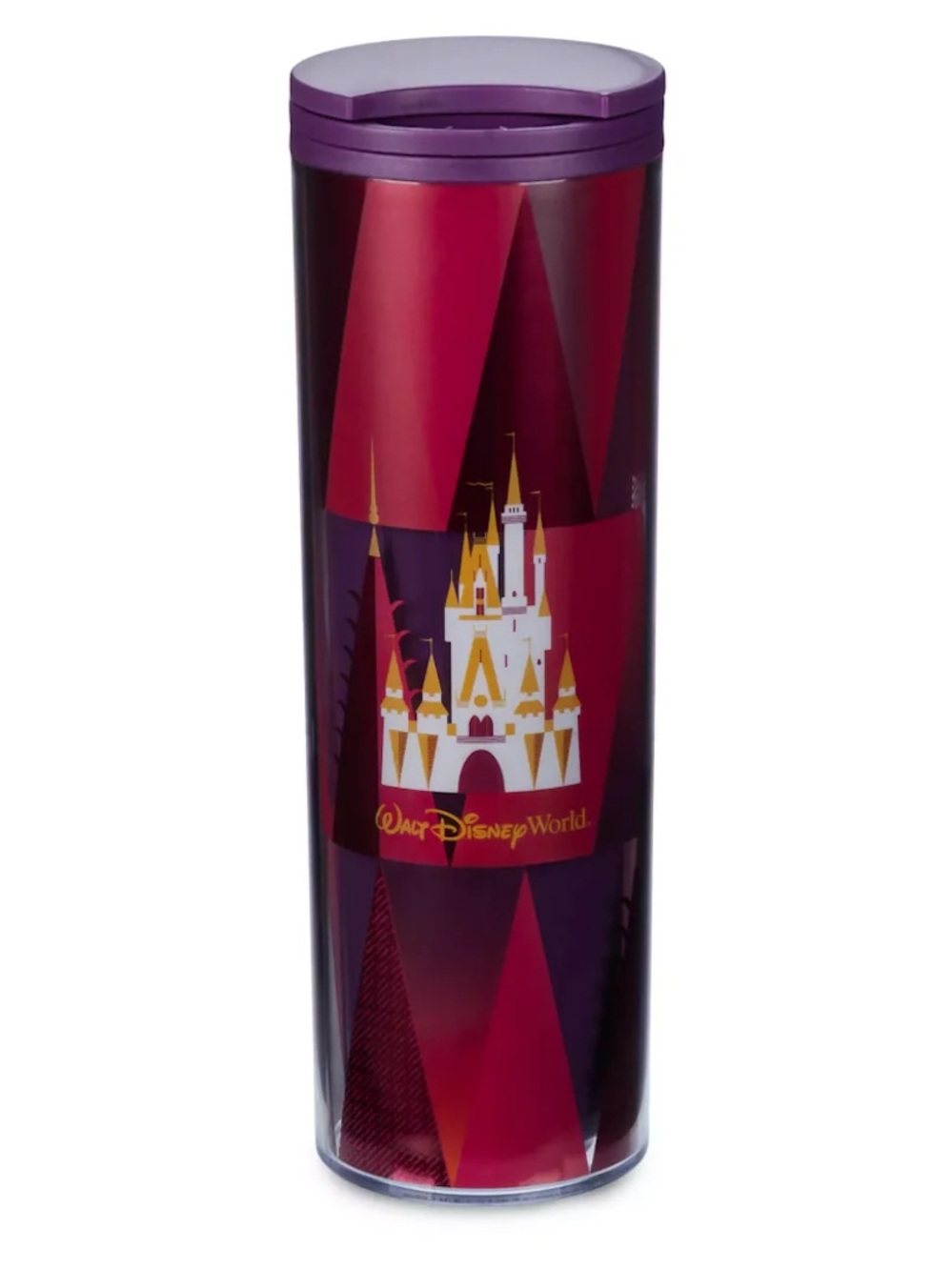 NEW WALT DISNEY WORLD STARBUCKS CINDERELLA CASTLE RED TRAVEL TUMBLER 16oz